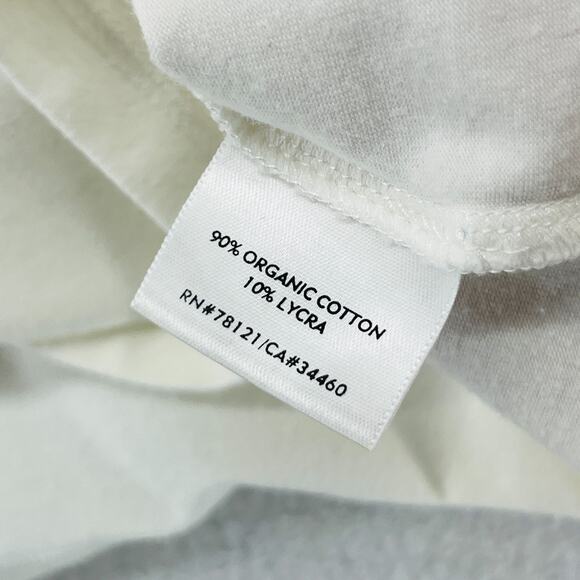 EILEEN FISHER Tank Top PS Petite Stretch Organic Cotton Scoop Neck Off White USA - Picture 9 of 12